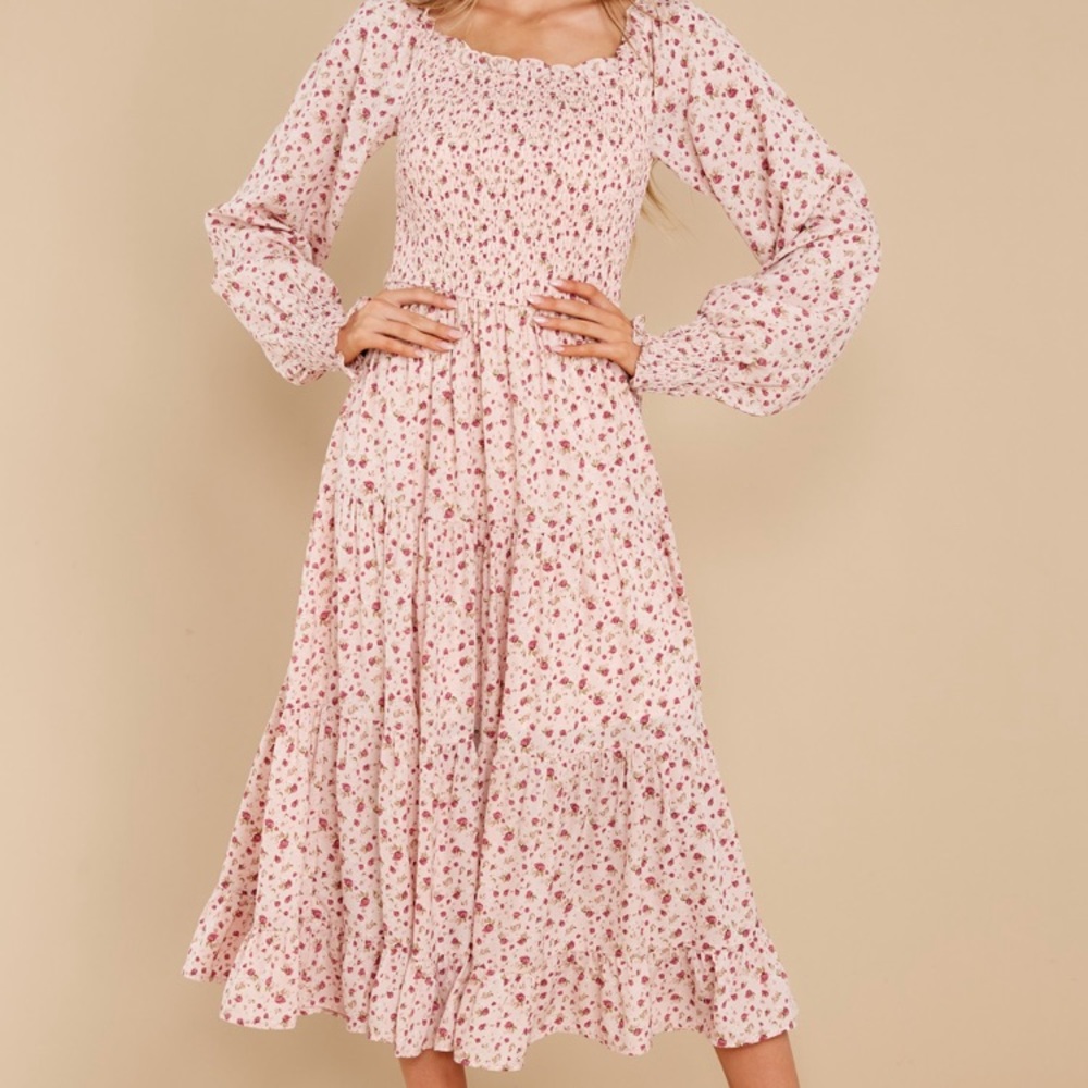 Total sweetheart pink floral dress
